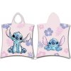 Jerry Fabrics Plážová osuška pončo Lilo a Stitch Pink 50 x 115 cm