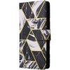 Peňaženkové kožené puzdro Bronze Marble na Galaxy A55 5G - Čierna