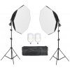 Fotověci Foto Lampa Studio 2x Oktagon Softbox Světlo + 2x Stativ + 2x Žárovky, Octagon 270W