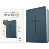 NLT Premium Value Compact Bible, Filament Enabled (Leatherlike, Navy Cross)