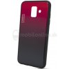 Puzdro Gradient Glass TPU Samsung Galaxy A6 A600 - červené