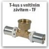 T-KUS S VNÚTORNÝM ZÁVITOM LISOVACIE 16x1/2x16 pre PEX-AL-PEX