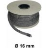 ZOP Krby 7719998 Žiaruvzdorná šnúra, šedá, okrúhla, o16 mm (šnúra s jadrom - tenšia šnúra v strede), metráž