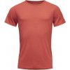 Pánske tričko Devold Breeze Man T-Shirt short sleeve Veľkosť: XL / Farba: červená
