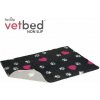 Vetbed / Drybed Grafitové srdce a packy DELUXE ,150x100 cm