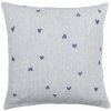 Bastion Collections Ľanový poťah na vankúš Blue All Hearts 60 x 60 cm