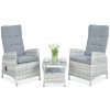 Focus Garden MALTA DUO 2+1 záhradné sedacia súprava, bielo sivá 003045