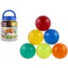 Teddies Loptička hopík s trblietkami 6cm 6 farieb 12ks v dóze
