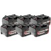 Metabo Set Li-Power 6× Li-Power Akkupack 18 V/5,2 Ah 625152000