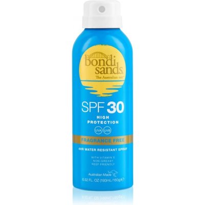 Bondi Sands SPF 30 Fragrance Free vodeodolný sprej na opaľovanie SPF 30 160 g