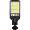 Pronett XJ5640 Solárne pouličné osvetlenie 72 LED COB, IP65, 2,5 W, čierna