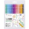 Tombow Tombow Popisovač TwinTone, 12 ks, pastelové farby (WS-PK-12P-2)