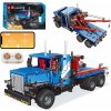 Mould King RC Technická Stavebnica Kamión Ťažký ťahač 1064ks na diaľkové ovládanie, modrý