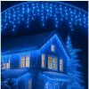 Vianočné vonkajšie svietielka, 1000LED, 54m, cencúle, FLASH, MODRÉ