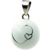 Těhotenská rolnička ESSENTIALS White 2 hearts