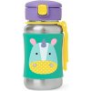SKIP HOP Zoo detská nerezová fľaša na vodu so slamkou Jednorožec 12m+ 350 ml