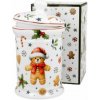 Vianočná dóza s vekom medvedík 800 ml v darčekovej krabičke (Vianočná dóza s motívom Cuties)
