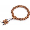 Drevený náramok Japa Mala - 1 ks 2 hnedá prírodná