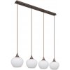 Globo | Globo 15548-4HC - Luster na lanku MAXY 4xE27/40W/230V biela/hnedá | GL7030