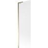Mexen Next L, 1-krídlová vaňová zástena 60 x 150 cm, 6mm sklo námraza, zlatý lesklý profil, 895-060-000-03-30-50