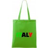 Italy Nápis - Taška bavlnená - 42 x 38 cm ( Apple Green )