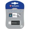 Verbatim USB flash disk, USB 2.0, 32GB, PinStripe, Store N Go, černý, 49064, USB A, s výsuvným konektorem