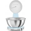 SMEG kuchyňská váha KSF01 s nerezovou miskou, pastelově modrá KSF01PBWW