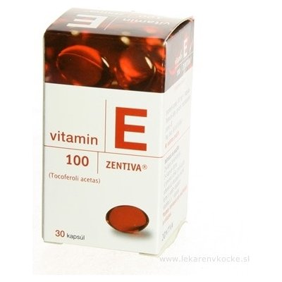 VITAMIN E 100-ZENTIVA cps mol 100 mg (fľ.skl.) 1x30 ks