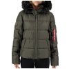 Alpha Industries Zimná bunda Hooded Puffer Alpha Wmn Zelená XS