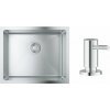 Súprava nerezový drez Grohe K700 31574SD1, dávkovač tekutín Grohe Cosmopolitan 40535000