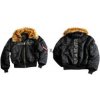 ALPHA INDUSTRIES Bunda 45p Hooded Custom - čierna (113145/03)