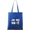 Je mi 60 pivo - Taška bavlnená - 42 x 38 cm ( Kráľovská modrá )