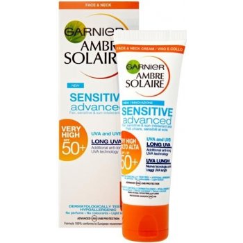 Garnier Ambre Solaire Sensitive Advanced Milk na tvár SPF50+ 50 ml