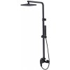 BESCO MODERN / VARIUM sprchový stĺp teleskopický s nástennou batériou kompletný, rozteč 15cm, čierny, BP-MVN-CZ