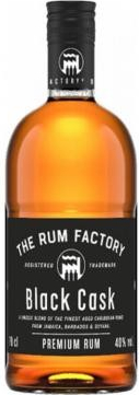 THE RUM FACTORY BLACK CASK 40% 0,7 l (čistá fľaša)