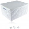 Kombaplast Kôš PH 42,5x35x19,5cm s vekom Rattan biely