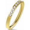 Glory Prsteň z chirurgickej ocele so zirkónmi Mary zlatý R-M6104G