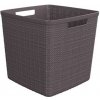 CURVER JUTE 17L Košík kocka 28 x 28 x 27 cm, tmavo sivý 01906-G44