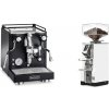 La Pavoni Cellini Classic, black + Eureka Mignon Libra, CR white