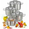 KUCHENPROFI Verona - sada 4 hrncov z nerezovej ocele s pokrievkami