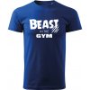 T-ričko Beast in the gym pánske tričko Farba trička: Tmavomodrá, Farba potlače: Biela, Veľkosť: L