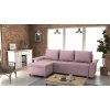 Rohová rozkladacia sedačka LENOX ružová - MALMO 61