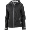 James & Nicholson (Daiber) Dámska softshellová bunda s kapucňou JN1097 - Čierna / strieborná | M