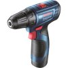 BOSCH GSR 120-LI, akumulátorový vrtací šroubovák, 0 – 400 / 0 – 1.500 ot/min, 8 mm, 2x akumulátor GBA 12V 2.0Ah 06019G8000
