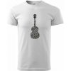 Gitara - názvy hudobných štýlov - Klasické pánske tričko vyššej gramáže - 3XL ( Biela )