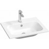 Ravak Chrome Slim nábytkové kompozitné umývadlo 60x49cm otvor pre bat,prepad,Biele+Cleaner XJG01160001