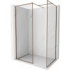 Mexen Kioto-F sprchová stena Walk-in s rámom 130 x 80 cm, priehľadná 8 mm, ružové zlato - 800-130-202-04-60-080