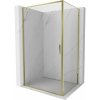 Mexen Exo, výklopný sprchový kút 85 x 80 cm, číre sklo, zlatá, 8181-085-080-50-00