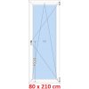 Soft Plastové okno 80x210 cm, otváravé a sklopné