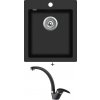 Aquastone QUADRA 20 čierna metalická + Aquastone AQ 2861 čierna metalická